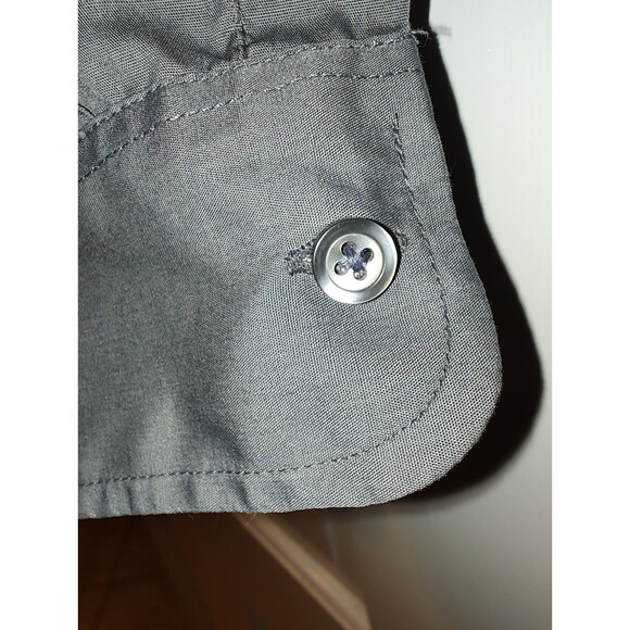 George Adult Large 42-44 Gray Button Up Long Sleeve Classic Modern Mens - Picture 9 of 16